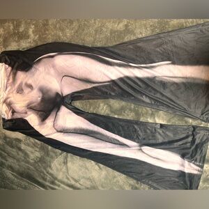 Black & White Multicolor Body Print Tube Top Jumpsuit – Chic & Stylish